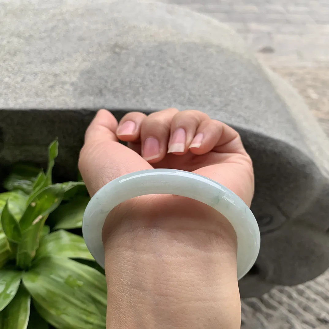 圈口 56.4-9.5【飘花圆条手镯】圆条56 57可戴