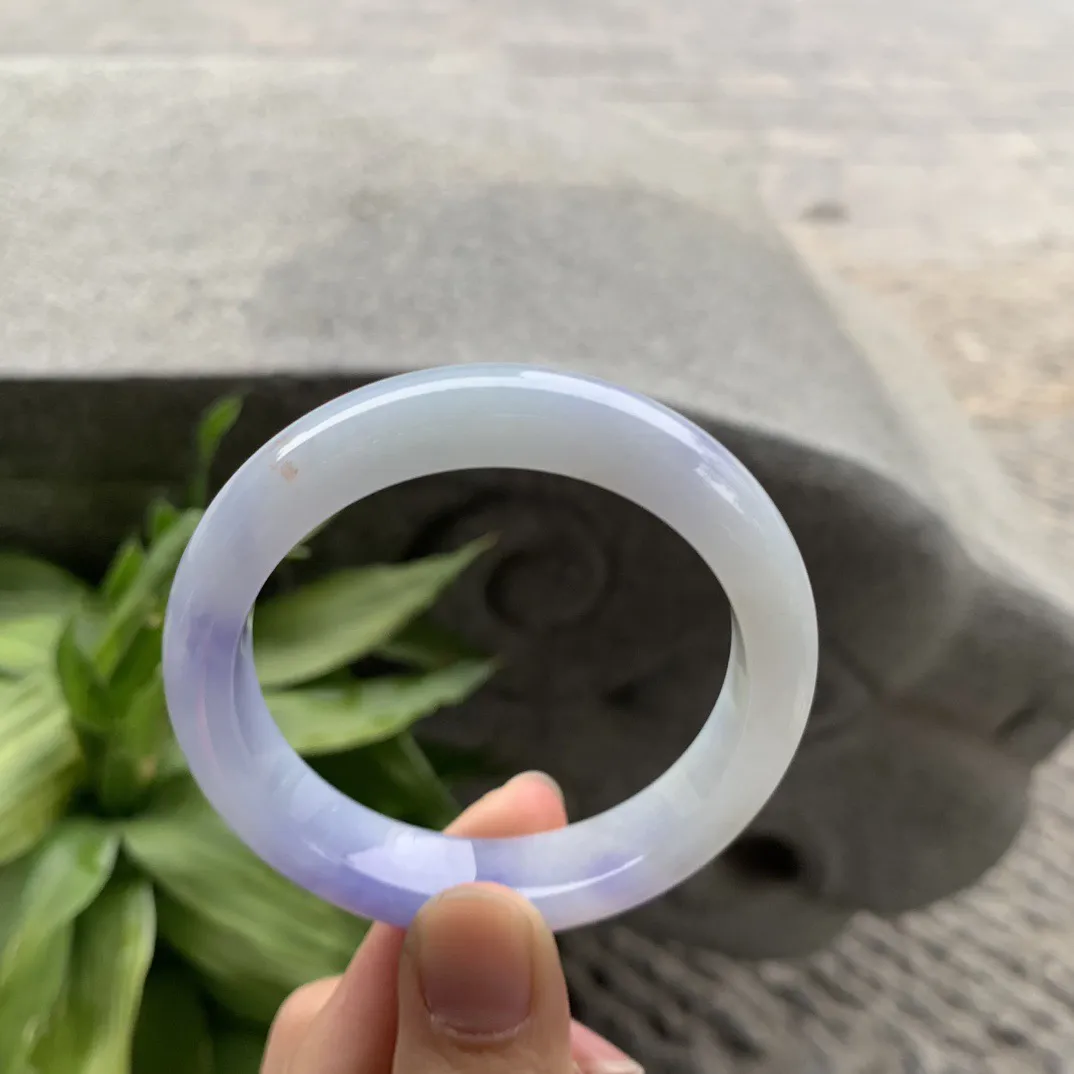 小圈口51.8-11.3-8.2 【冰茄紫正圈手镯】正圈51 52可戴