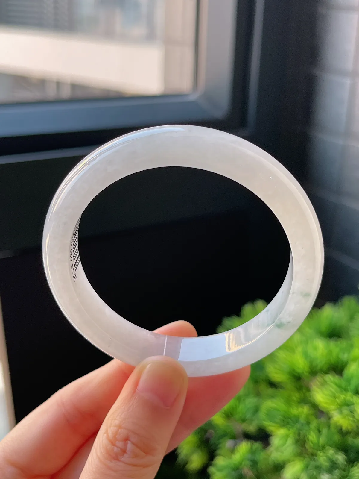 正圈55圈口，翡翠冰糯种飘花手镯