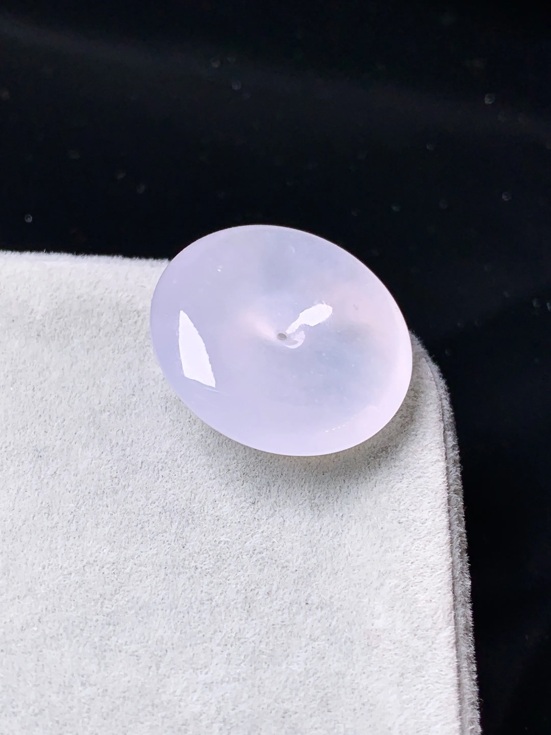 冰种平安扣吊坠 玉质细腻 色泽清新艳丽 整体尺寸17*3.8