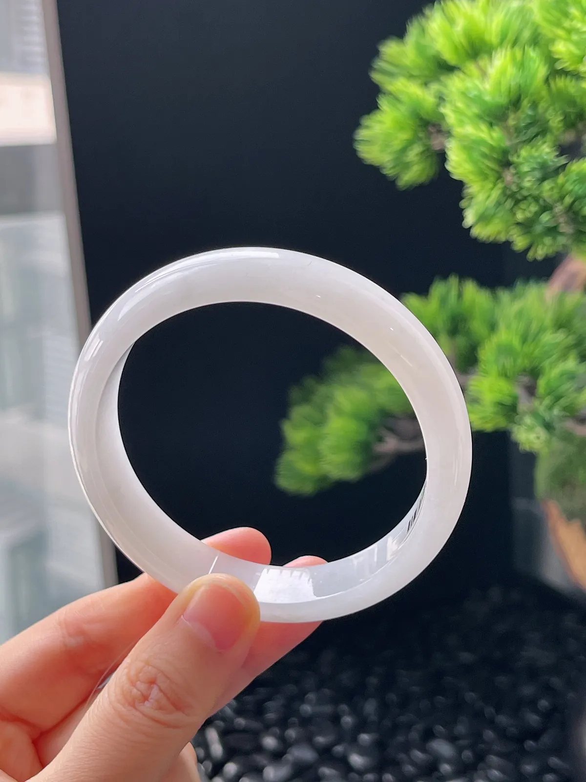 正圈57.6圈口，翡翠手镯