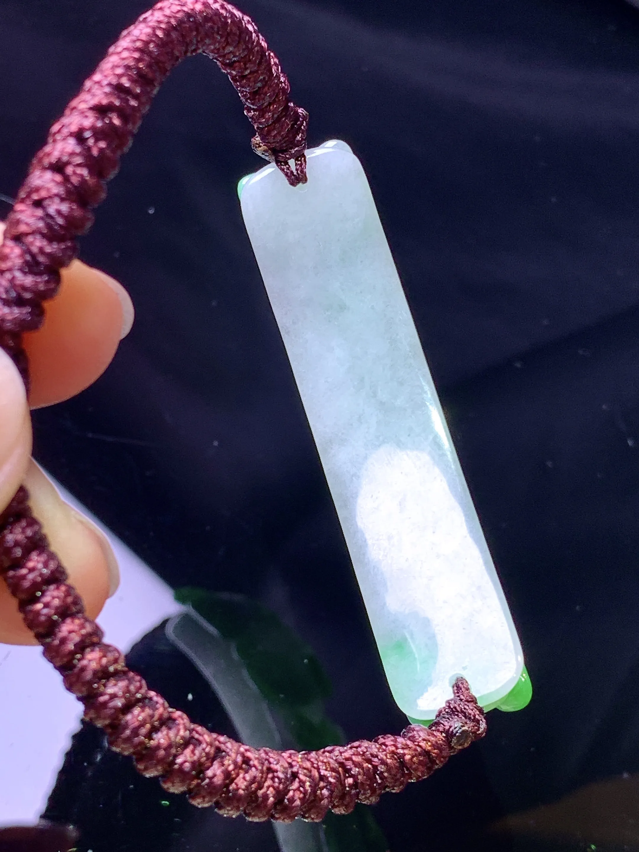 翠绿如意手牌手链 玉质细腻 色泽清新艳丽 整体尺寸53.3*11.3*7