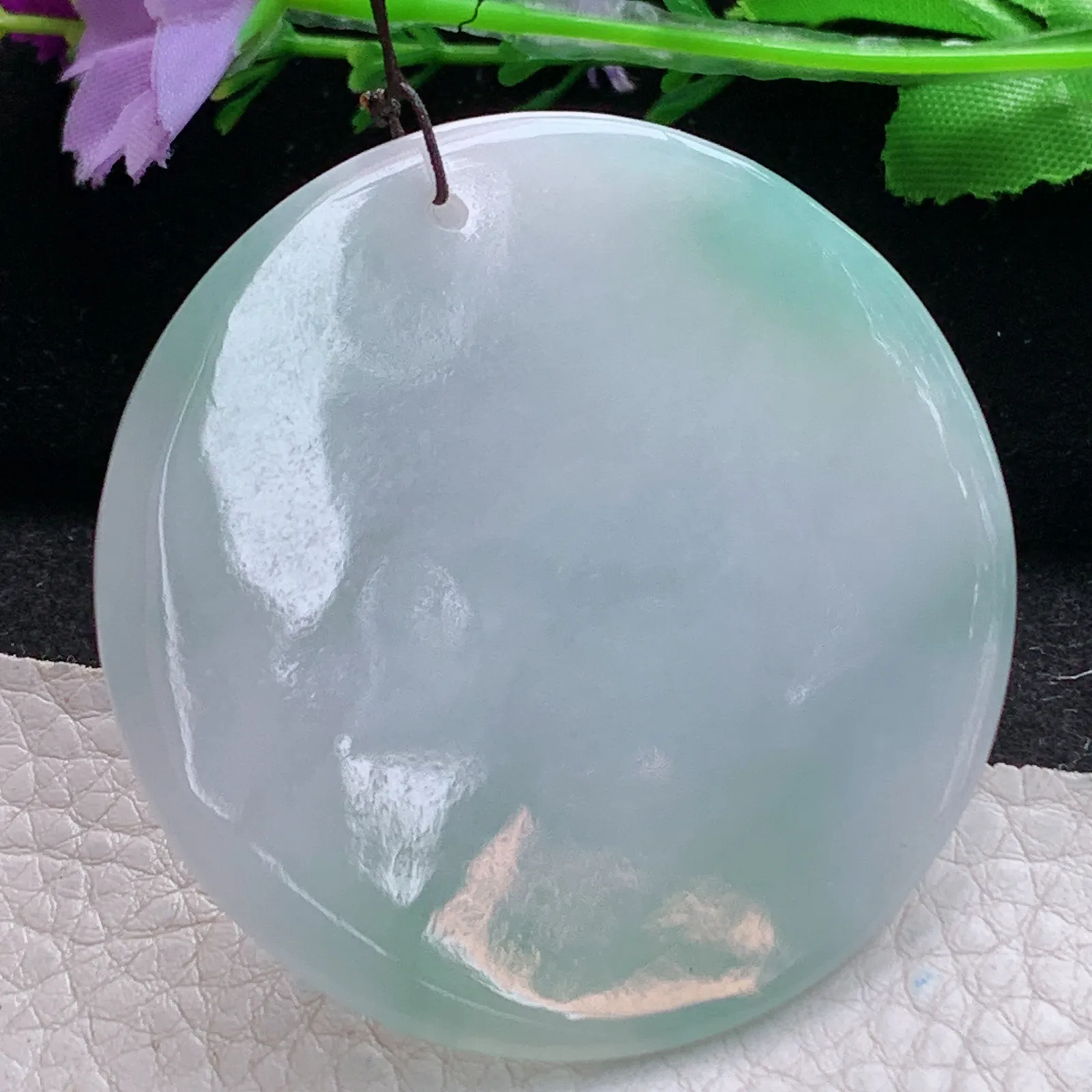 zen实拍54*9.2缅甸翡翠精美飘花龙牌 龙行天下玉项坠 毛衣坠