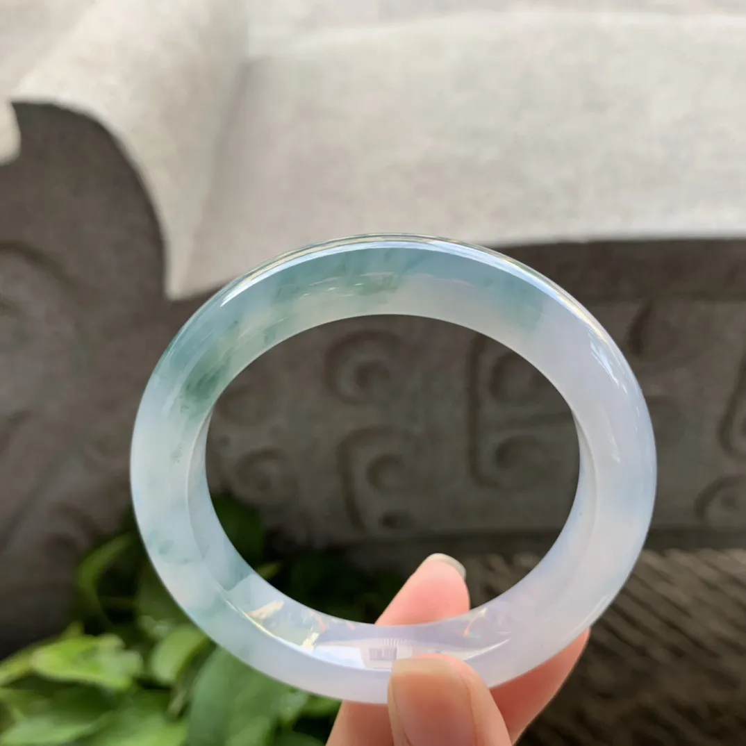 圈口54.8-11.6-9.3 【冰紫飘花正圈手镯】正圈54 55可戴