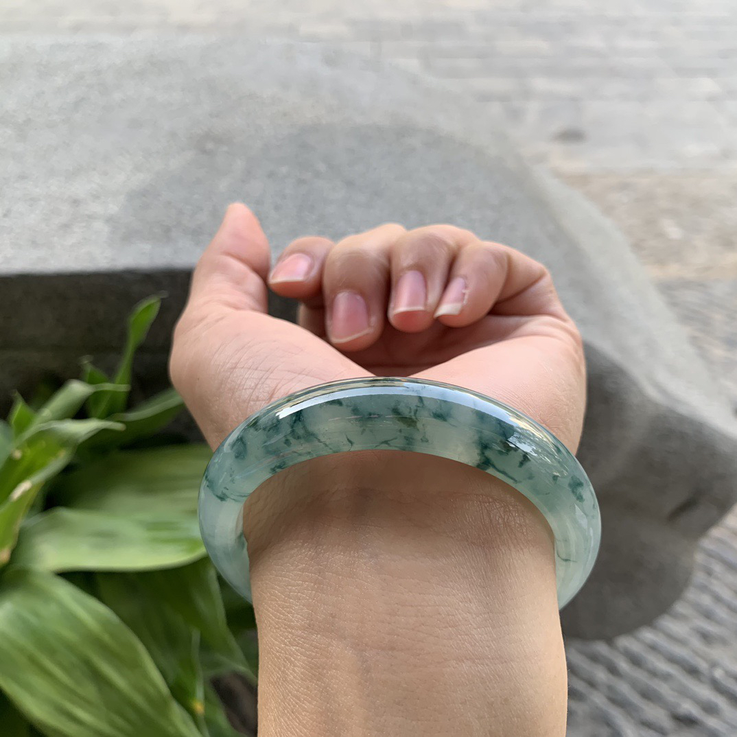 圈口 55.2-12.5-7.8【冰飘花正圈手镯】正圈55 56可戴