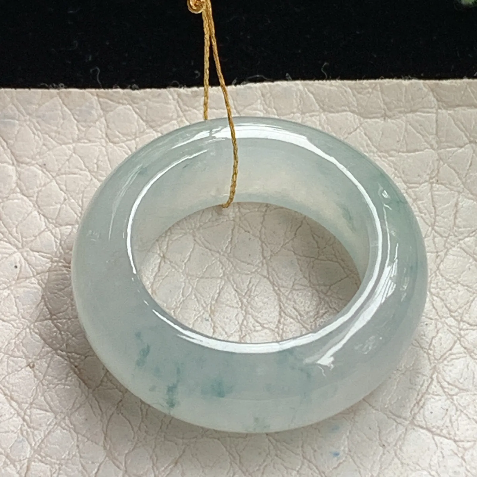 ws实拍18.5*8.2*5缅甸翡翠精雕冰爽飘花18.5mm内径指环 玉戒指