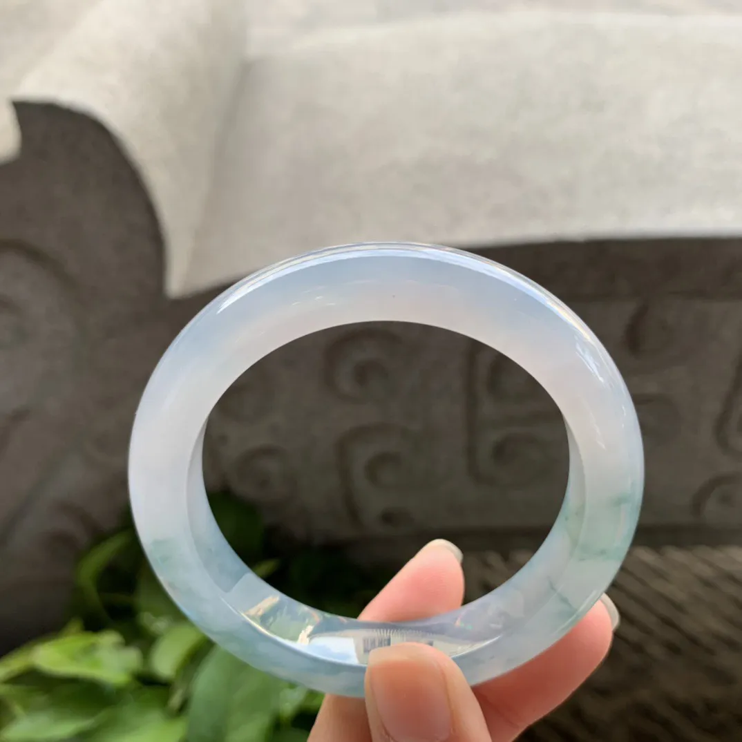 圈口54.8-11.6-9.3 【冰紫飘花正圈手镯】正圈54 55可戴