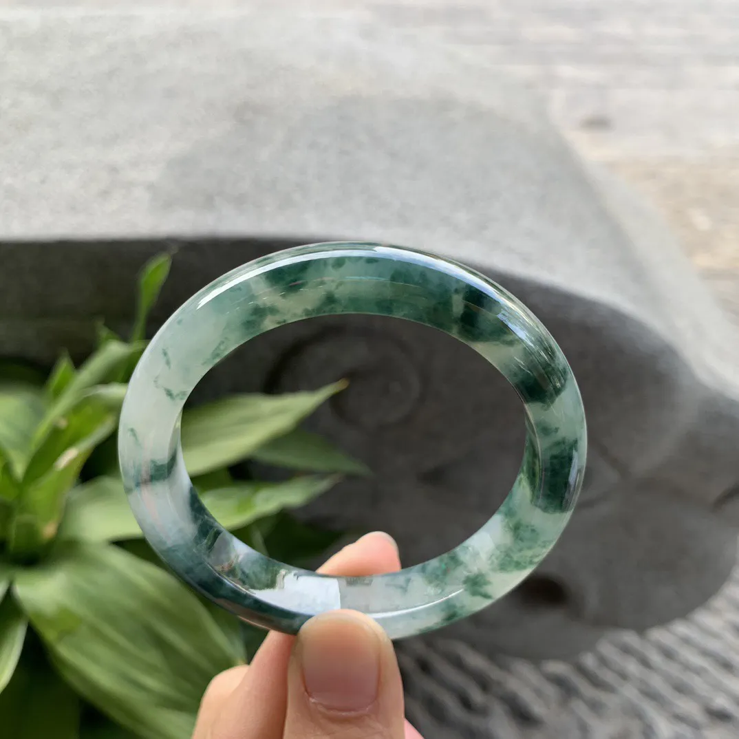 圈口54.2-11.5-8 【冰飘花正圈手镯】正圈54 55可戴