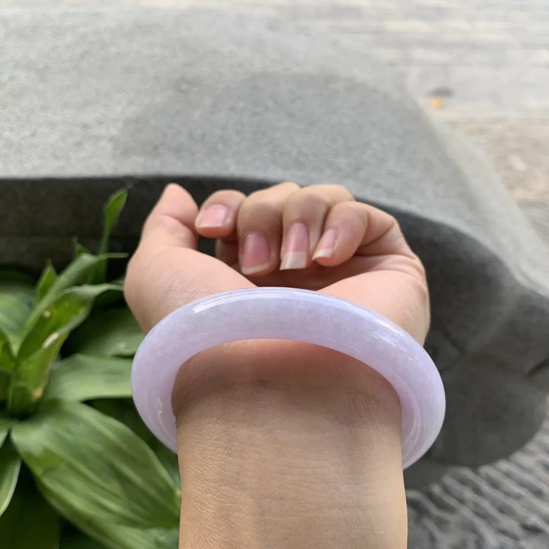 圈口 55.6-10.8【粉紫圆条手镯】圆条55 56可戴