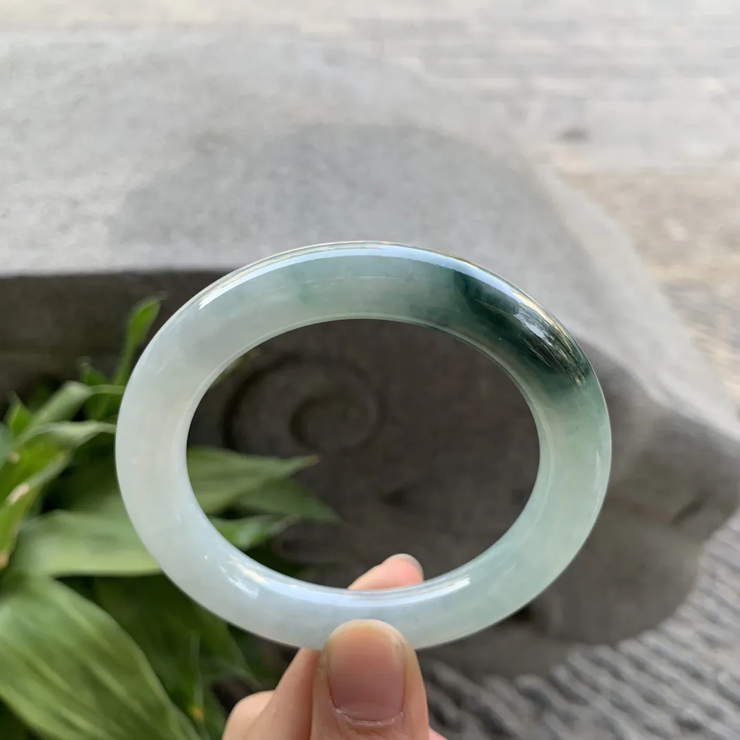 圈口 54-10.7【墨绿圆条手镯】圆条54 55可戴