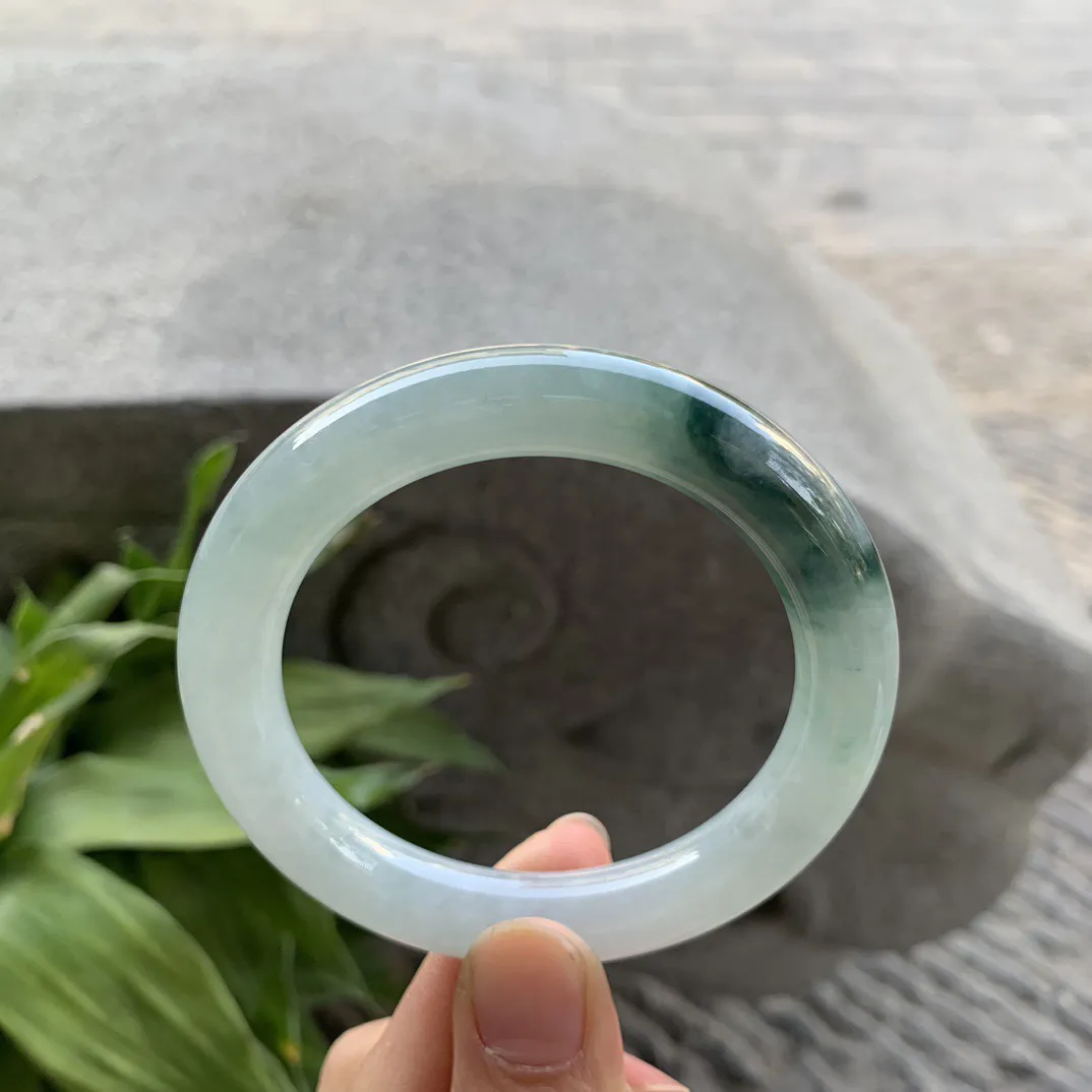 圈口 54-10.7【墨绿圆条手镯】圆条54 55可戴