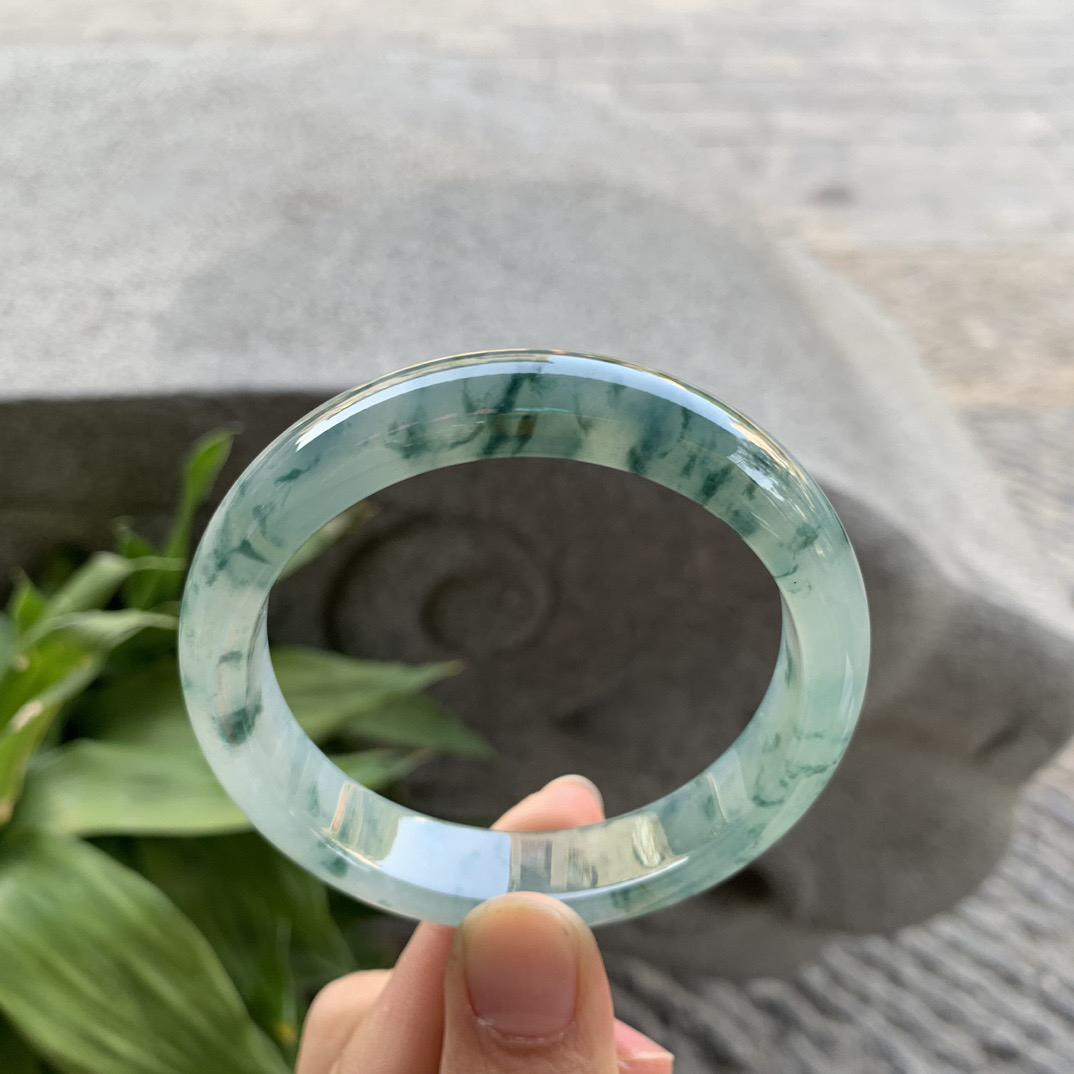 圈口 55.2-12.5-7.8【冰飘花正圈手镯】正圈55 56可戴