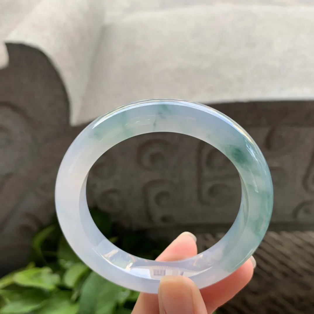 圈口54.8-11.6-9.3 【冰紫飘花正圈手镯】正圈54 55可戴