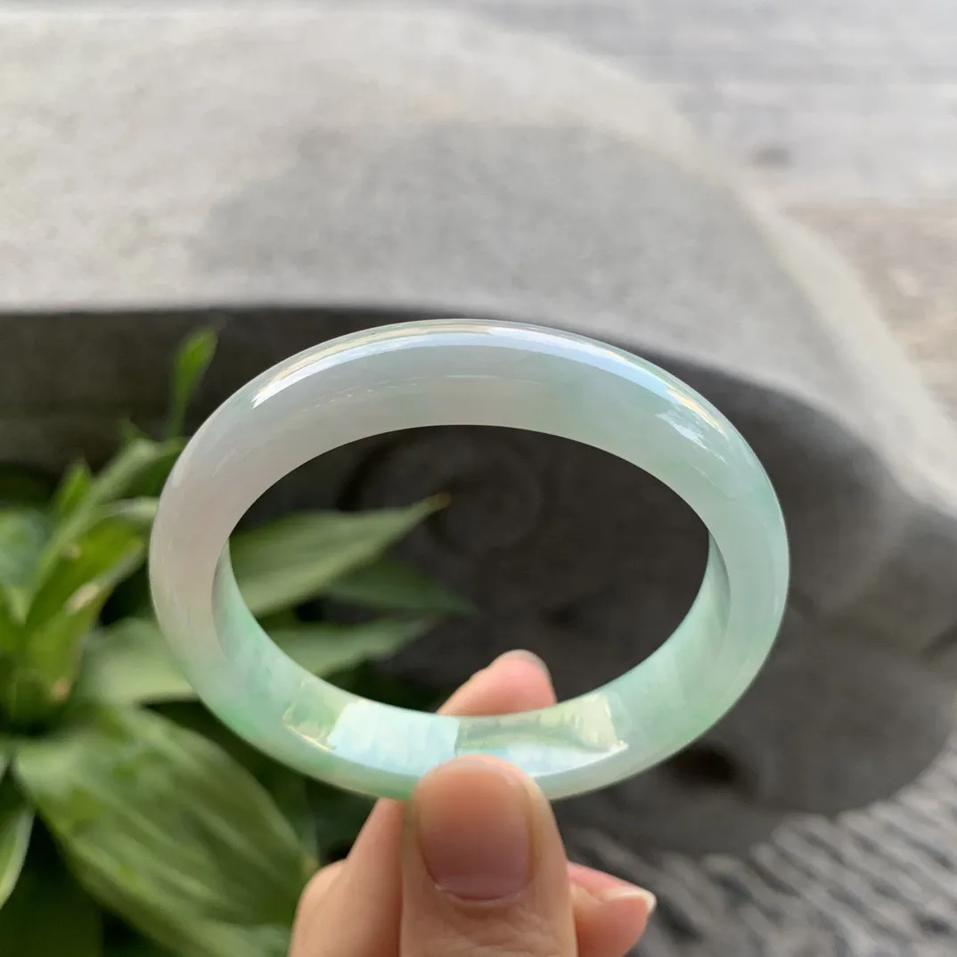 小圈口51.6-48-11-6.8 【黄加绿贵妃手镯】贵妃51 52可戴