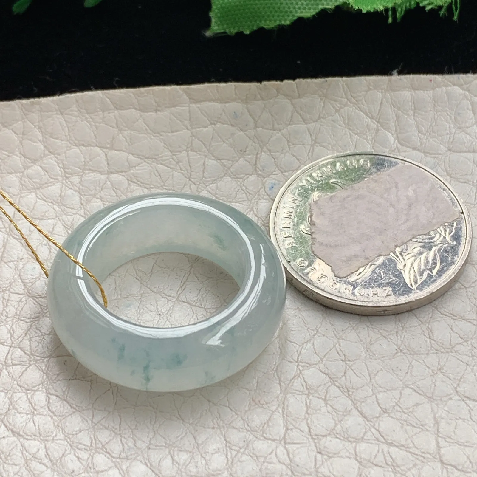 ws实拍18.5*8.2*5缅甸翡翠精雕冰爽飘花18.5mm内径指环 玉戒指