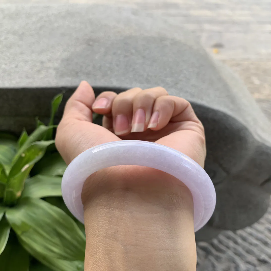 圈口 55.6-10.8【粉紫圆条手镯】圆条55 56可戴