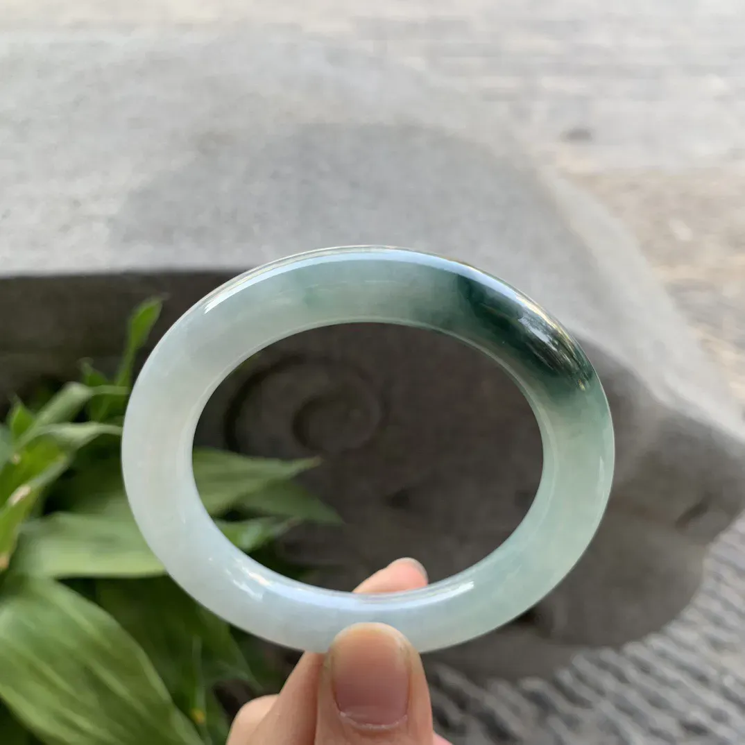 圈口 54-10.7【墨绿圆条手镯】圆条54 55可戴