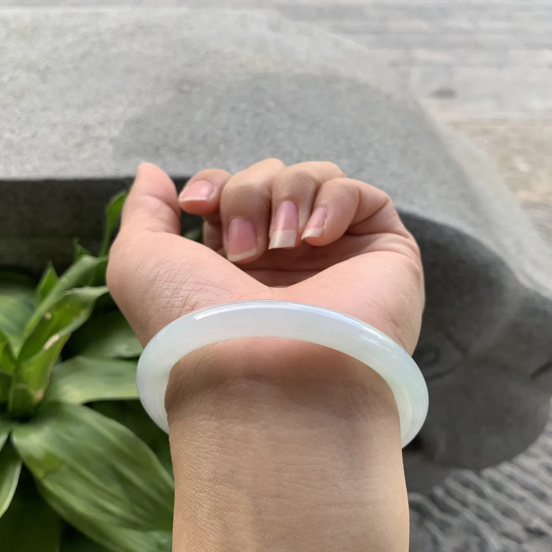 圈口 54-6.9【冰底圆条手镯】圆条54 55可戴