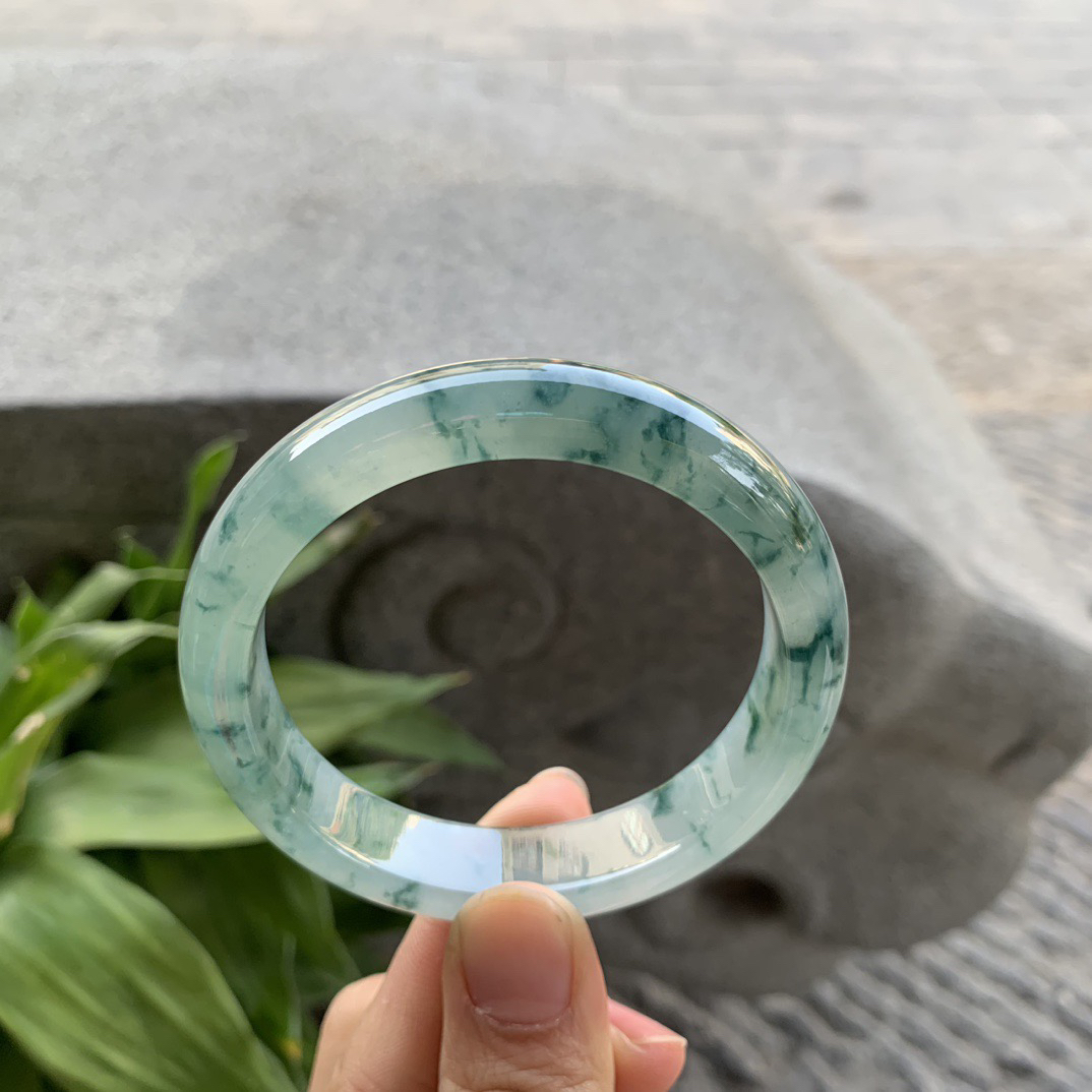 圈口 55.2-12.5-7.8【冰飘花正圈手镯】正圈55 56可戴