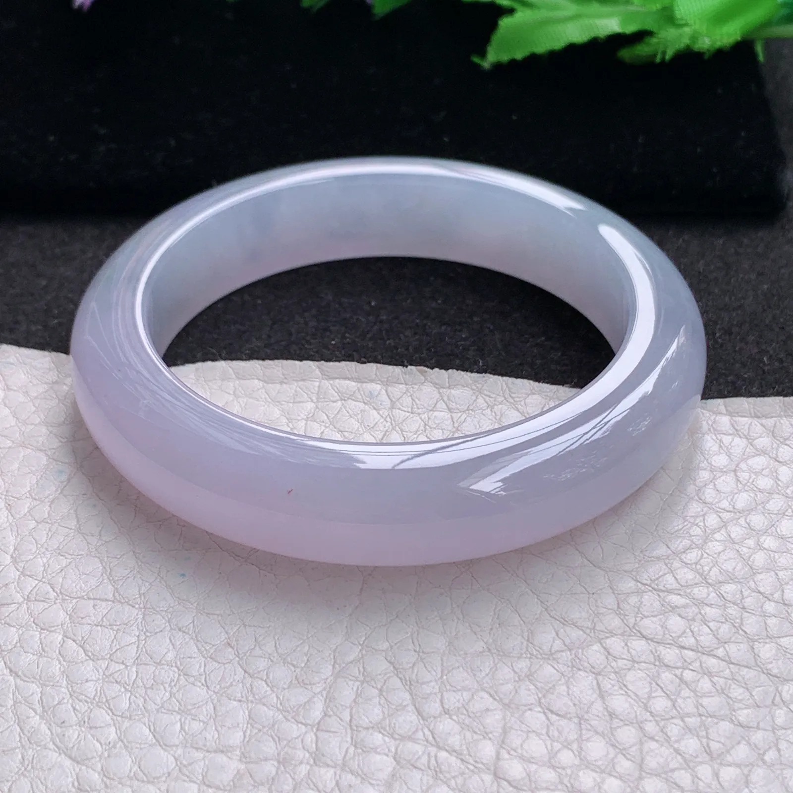 xo实拍53*12.5*9平安镯 缅甸翡翠a货玉手镯冰紫厚装宽边玉手环