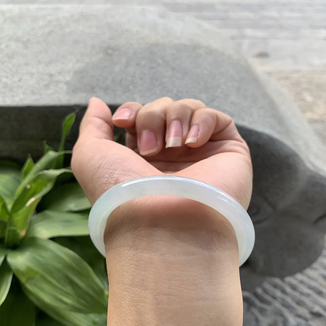 圈口 54-6.9【冰底圆条手镯】圆条54 55可戴