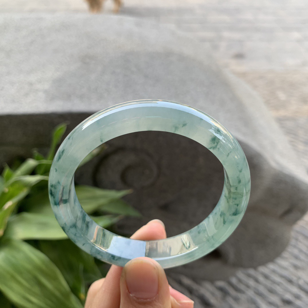 圈口 55.2-12.5-7.8【冰飘花正圈手镯】正圈55 56可戴