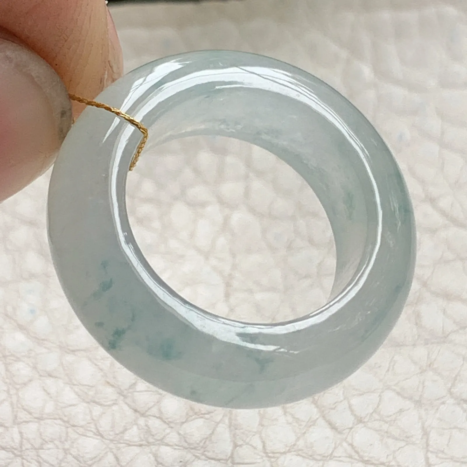 ws实拍18.5*8.2*5缅甸翡翠精雕冰爽飘花18.5mm内径指环 玉戒指