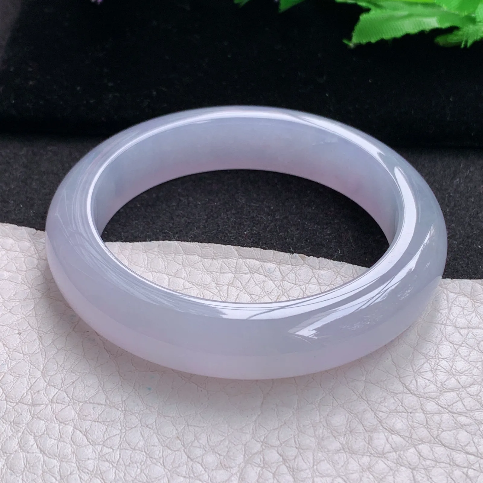 xo实拍53*12.5*9平安镯 缅甸翡翠a货玉手镯冰紫厚装宽边玉手环