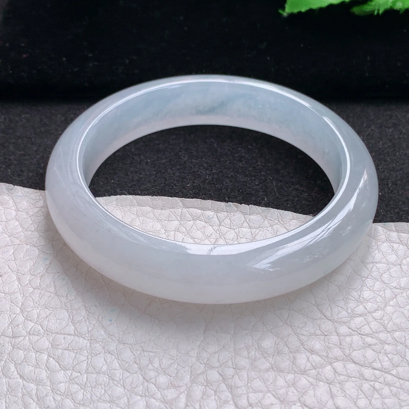 xo实拍54.5*12.6*8.3平安镯 缅甸翡翠a货玉手镯冰纯起光宽边玉手环