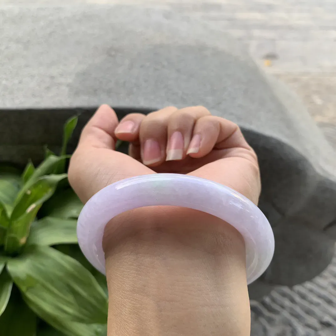 圈口 55.6-10.8【粉紫圆条手镯】圆条55 56可戴