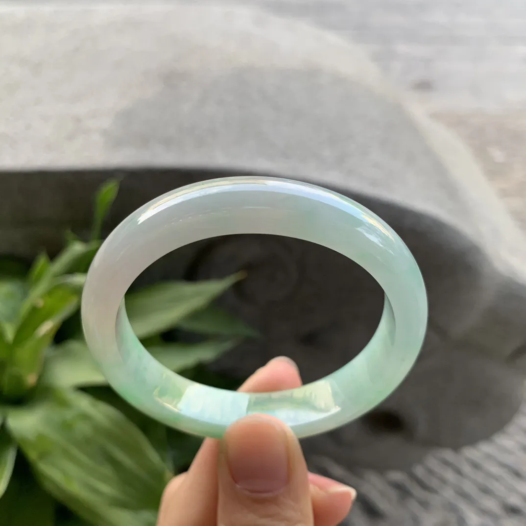 小圈口51.6-48-11-6.8 【黄加绿贵妃手镯】贵妃51 52可戴