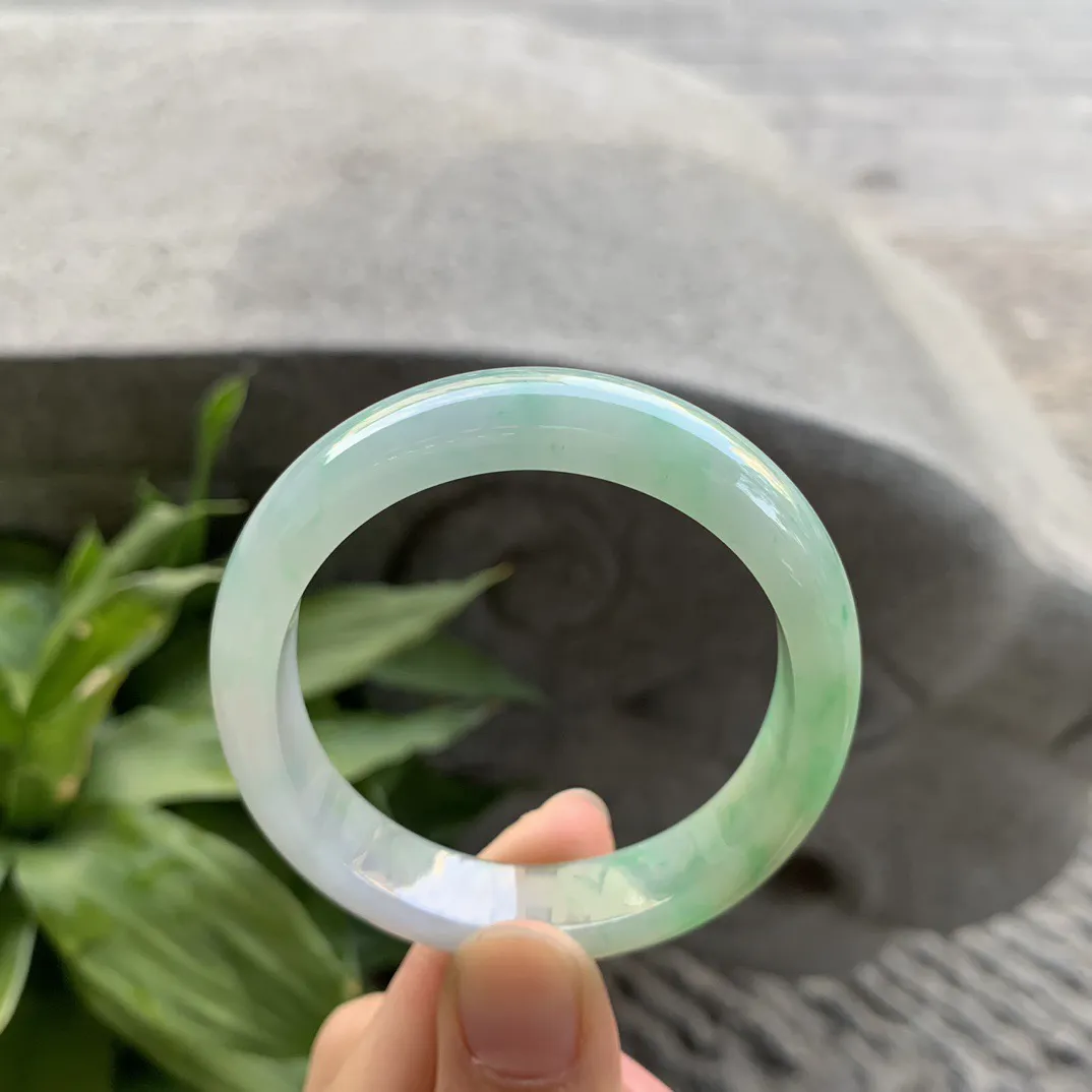 小圈口51.6-48-11-6.8 【黄加绿贵妃手镯】贵妃51 52可戴