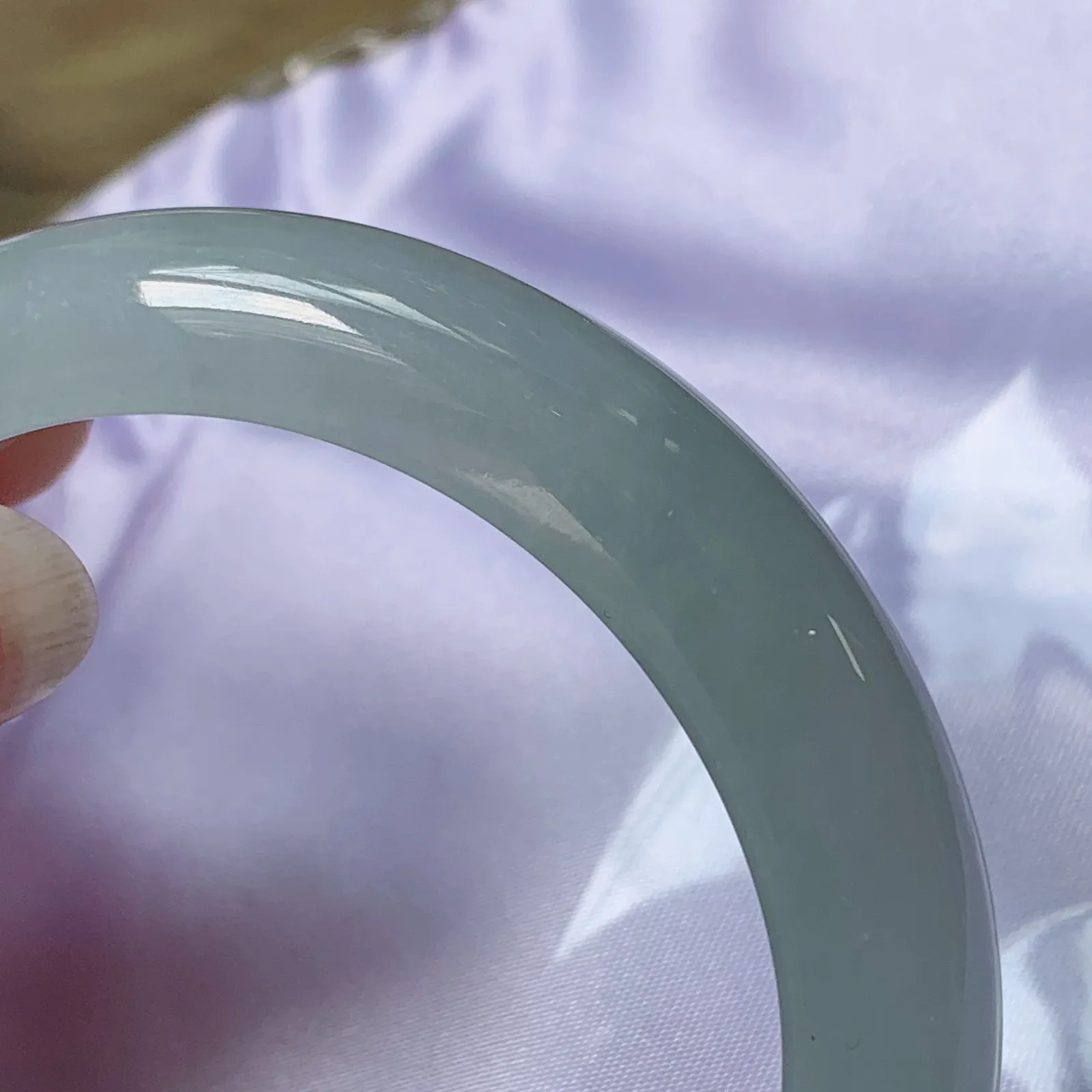 xo实拍56*12*8.8平安镯 缅甸翡翠a货玉手镯天空蓝韵宽边玉手环