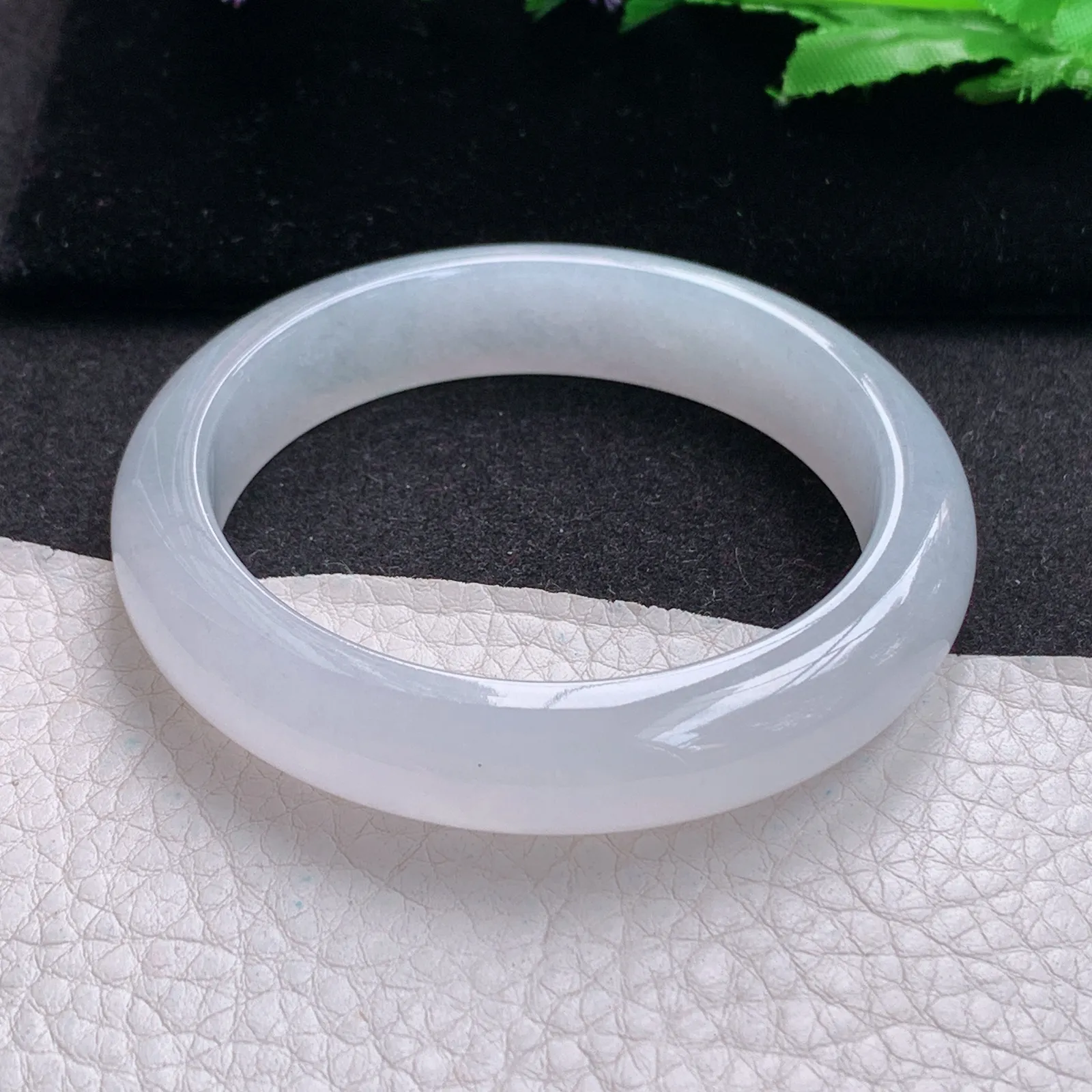 xo实拍54.5*12.6*8.3平安镯 缅甸翡翠a货玉手镯冰纯起光宽边玉手环