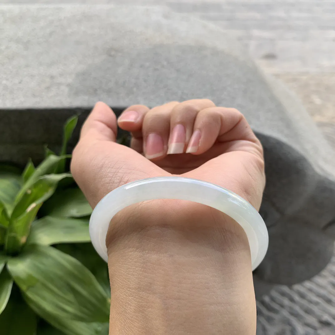 圈口 54-6.9【冰底圆条手镯】圆条54 55可戴