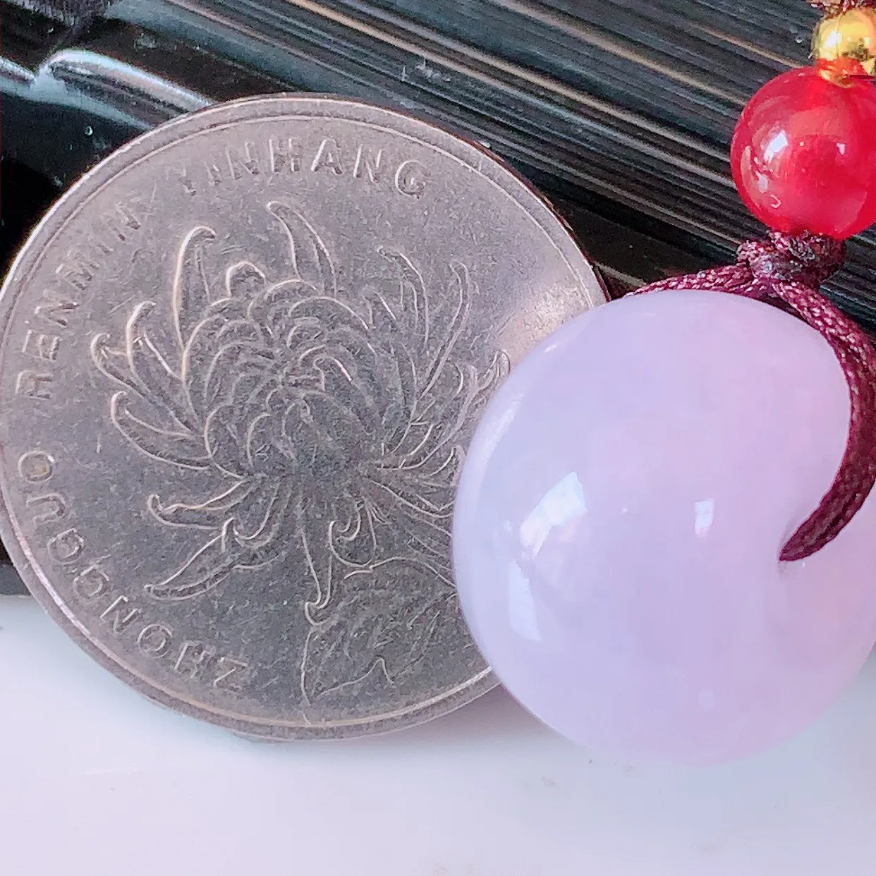 自然光实拍，冰润翡翠路路通吊坠，寓意好运连连，路路畅通，经典款式，财运滚滚，路路通，佩戴效果更好！#57.25