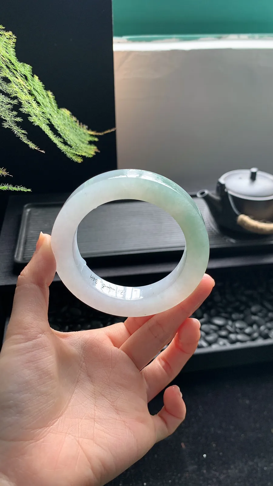 【半山水镯胚】