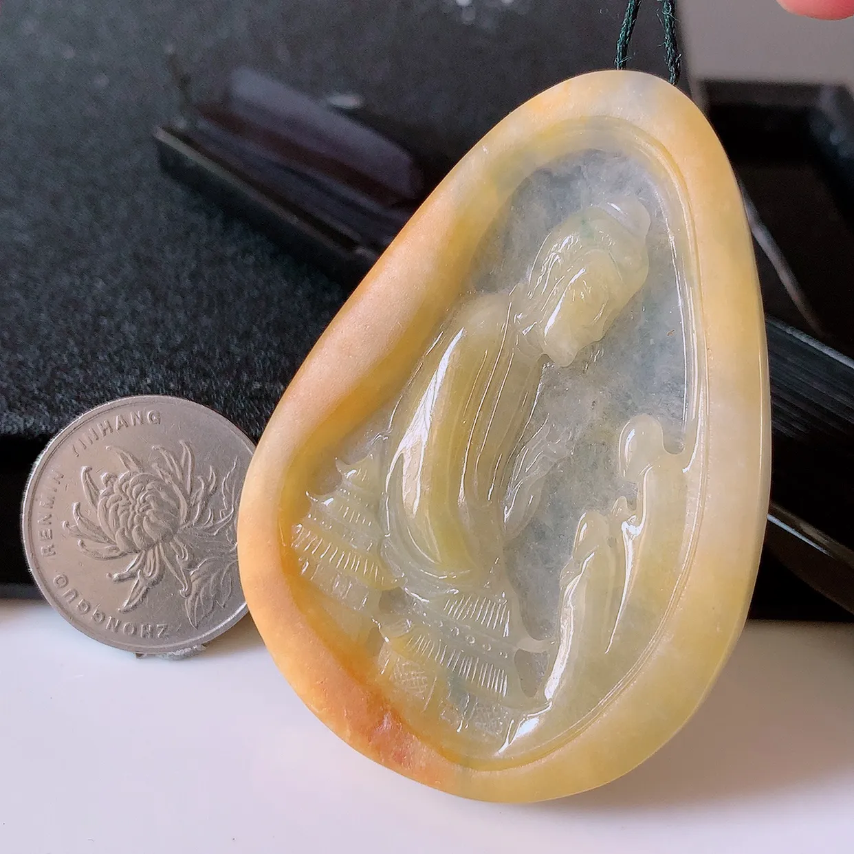 精品大日如来，冰黄翡翡翠大日如来、佛祖，法相端庄静美，普度众生 #60.25