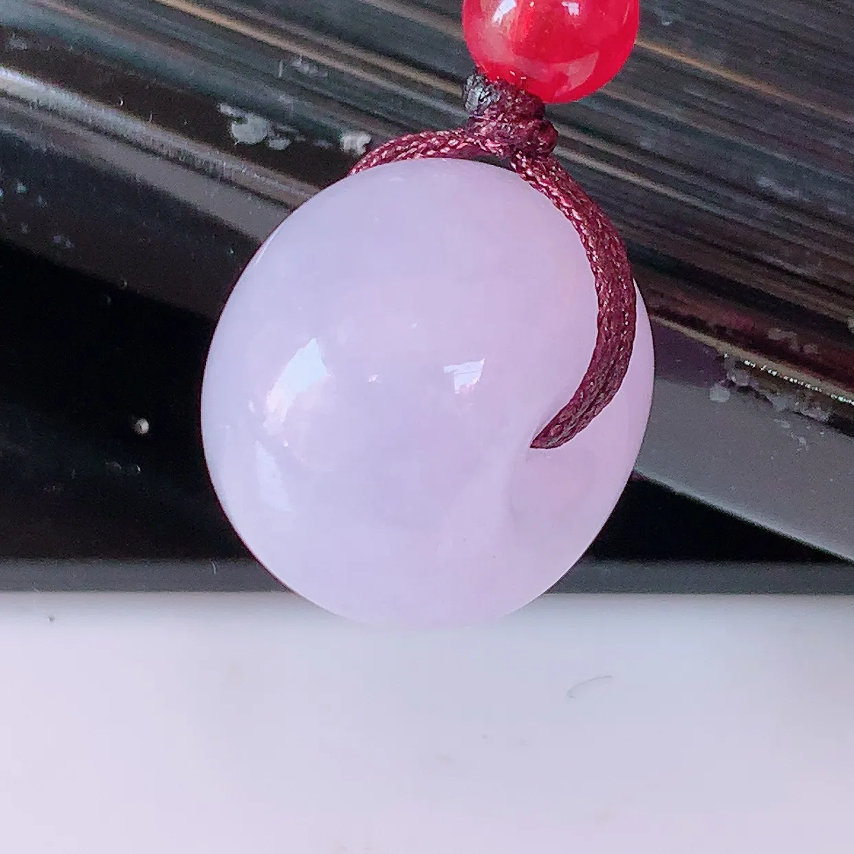 自然光实拍，冰润翡翠路路通吊坠，寓意好运连连，路路畅通，经典款式，财运滚滚，路路通，佩戴效果更好！#