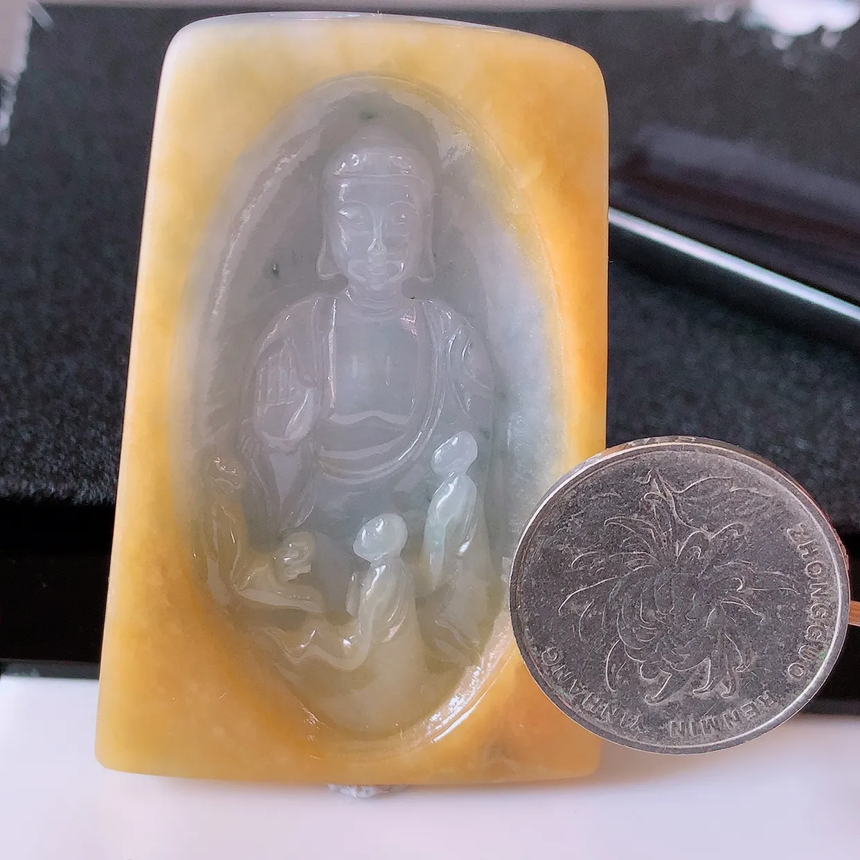 精品大日如来，冰黄加绿翡翠大日如来、佛祖，法相端庄静美，普度众生 #60.25