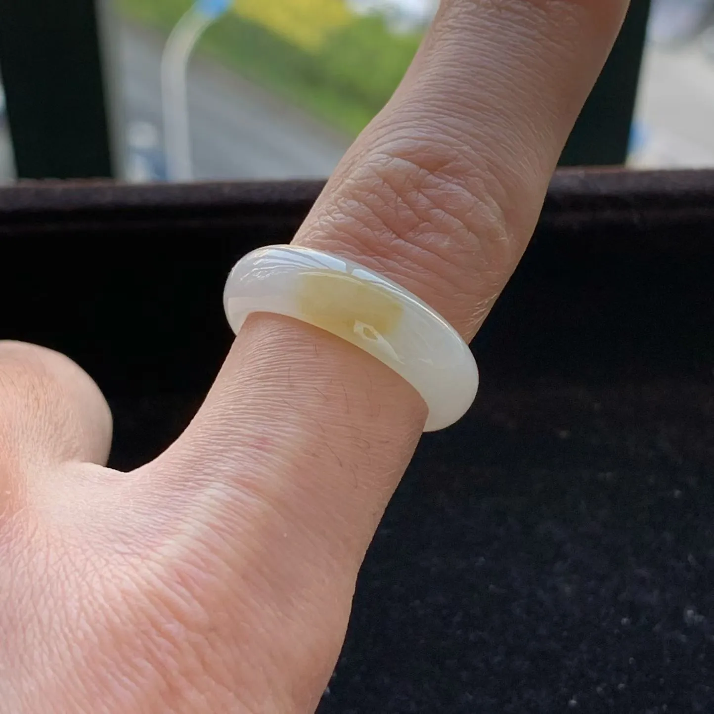 A货天然翡翠冰糯种黄翡戒指17号重量3.35
2月1日