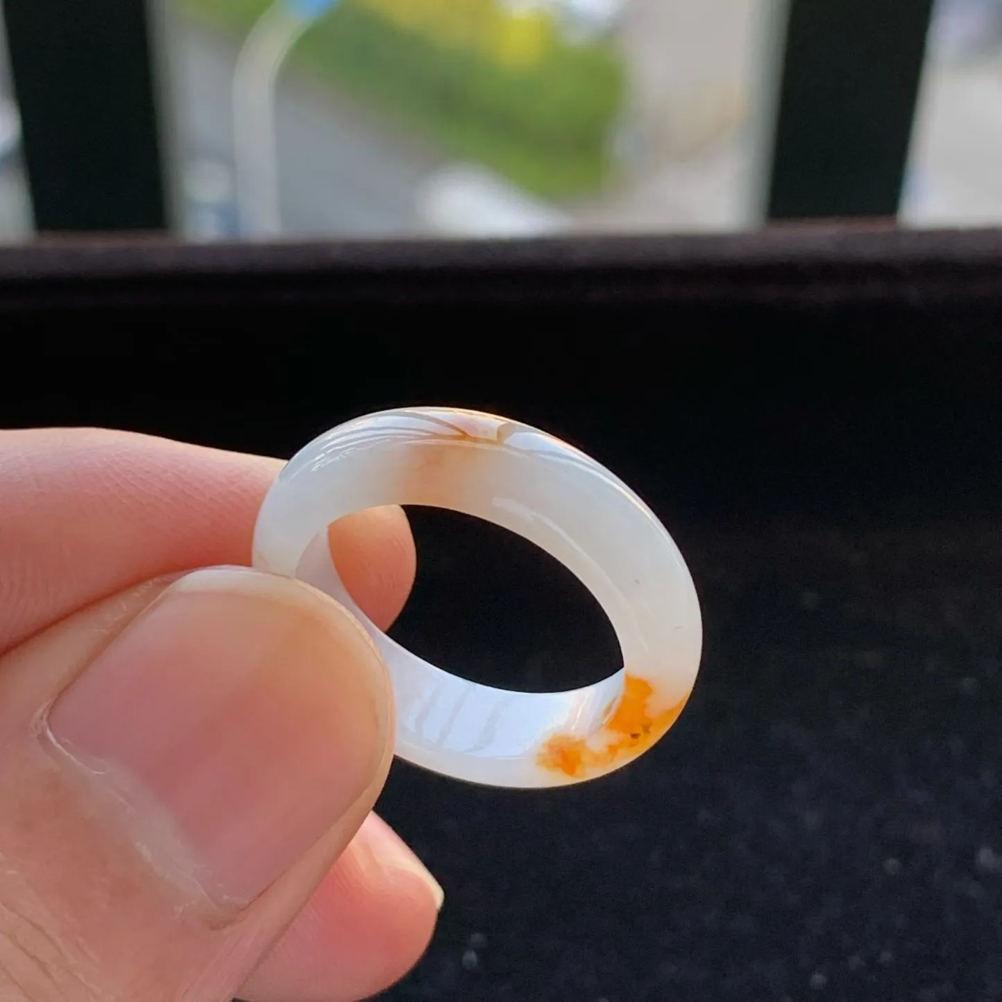 A货天然翡翠冰糯种洒金戒指17号重量3.60
2月1日