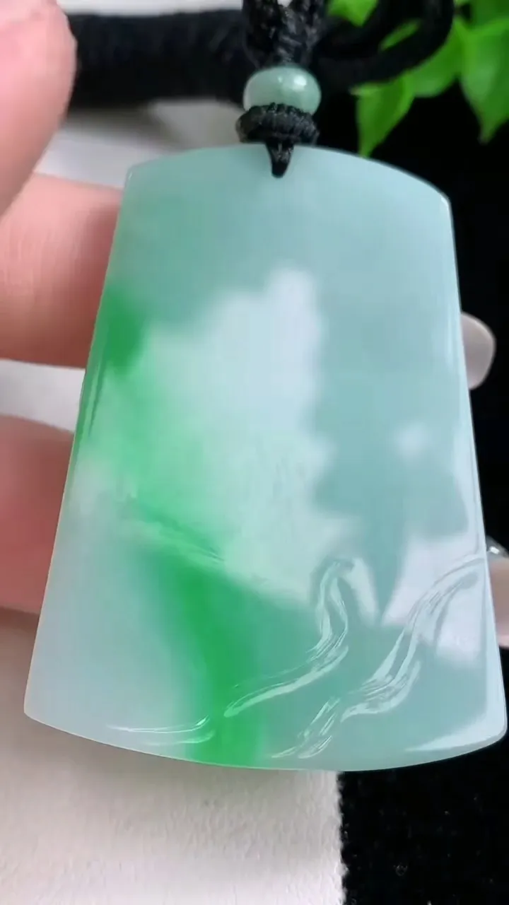 天然A货翡翠普贤菩萨吊坠，尺寸49.5-34.6-3，重量:20.81g
2月4日