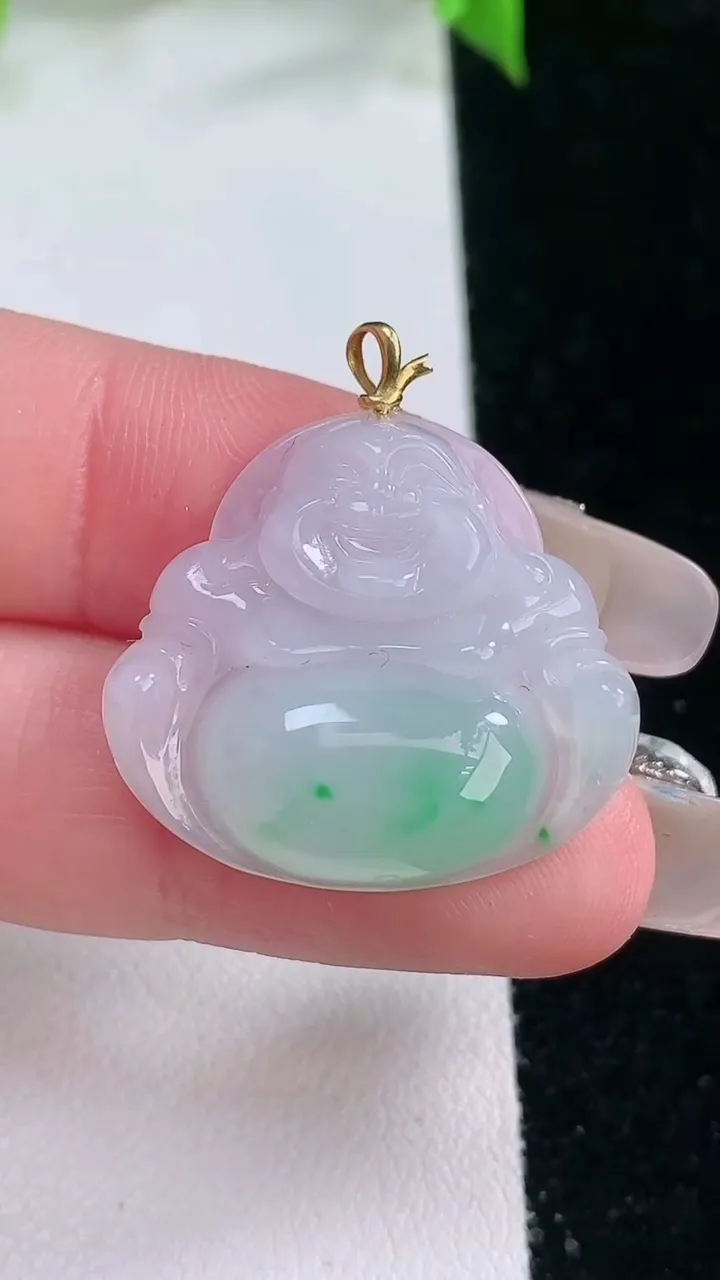 天然A货翡翠佛公吊坠，尺寸23-26-5，重量:4.47g
2月5日