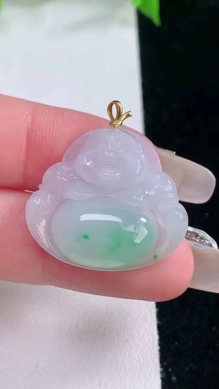 天然A货翡翠佛公吊坠，尺寸23-26-5，重量:4.47g
2月5日