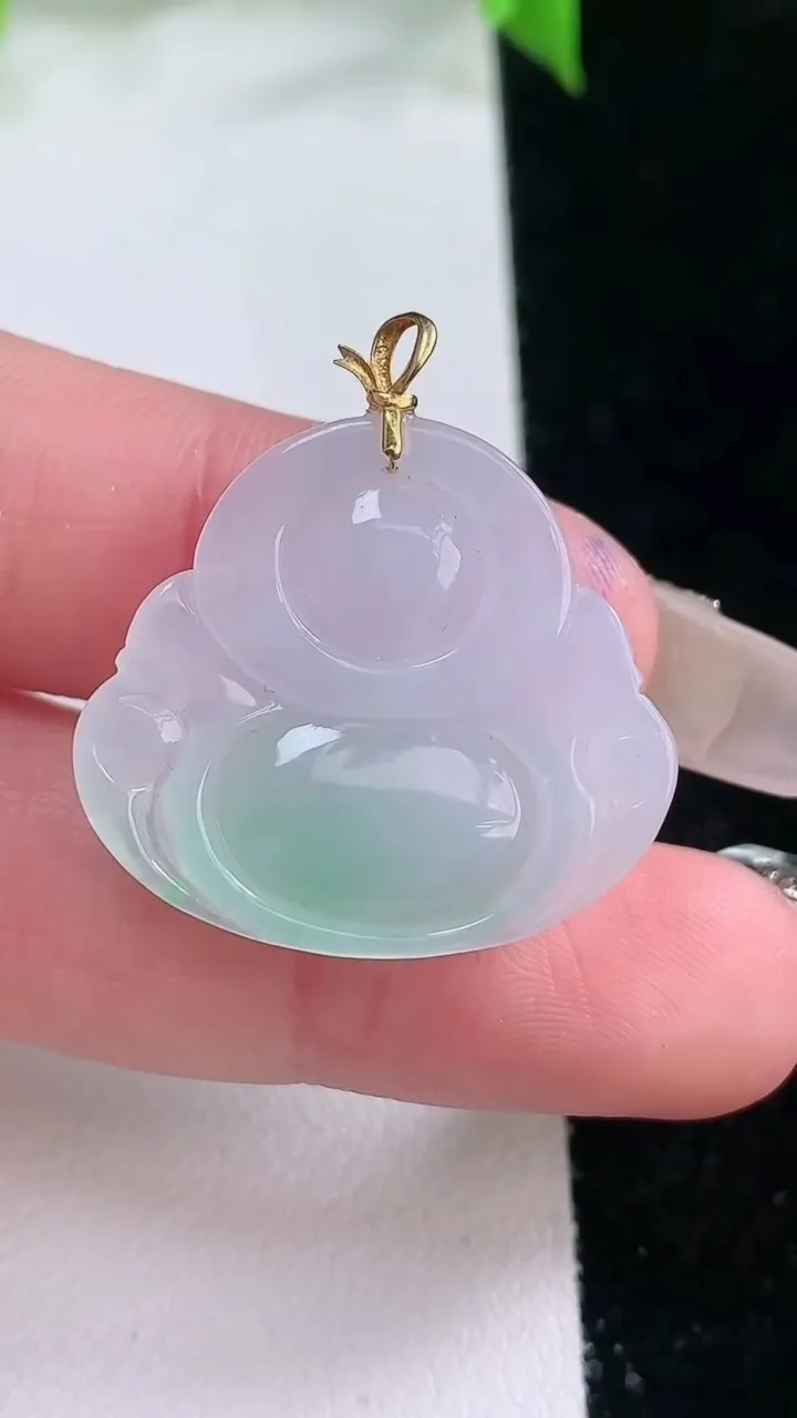 天然A货翡翠佛公吊坠，尺寸23-26-5，重量:4.47g
2月5日