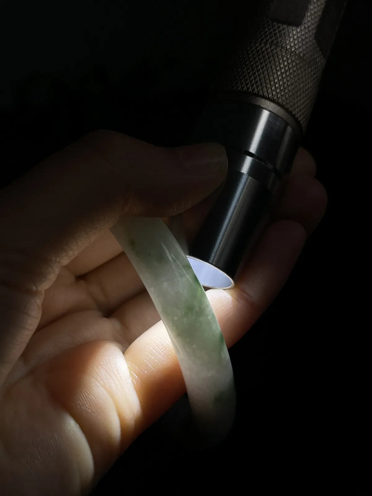 圆镯55圈口，翡翠手镯