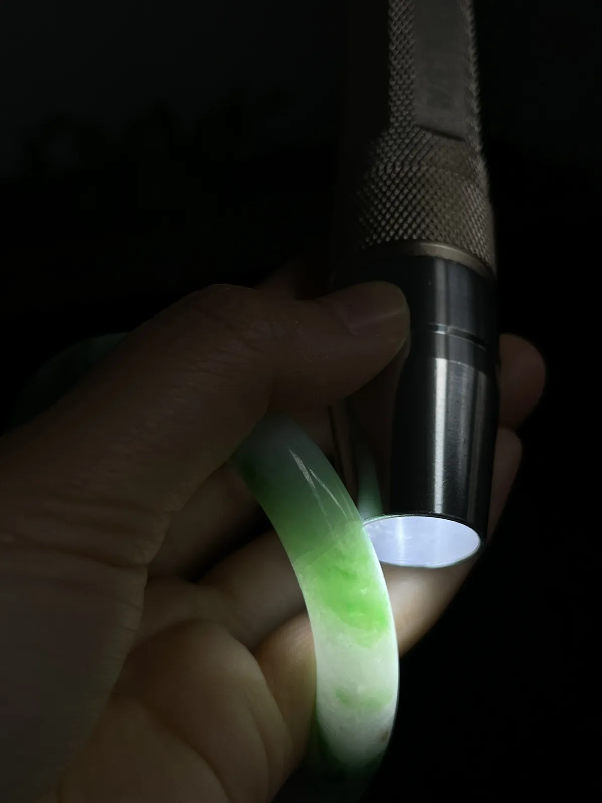 圆镯55圈口，翡翠手镯