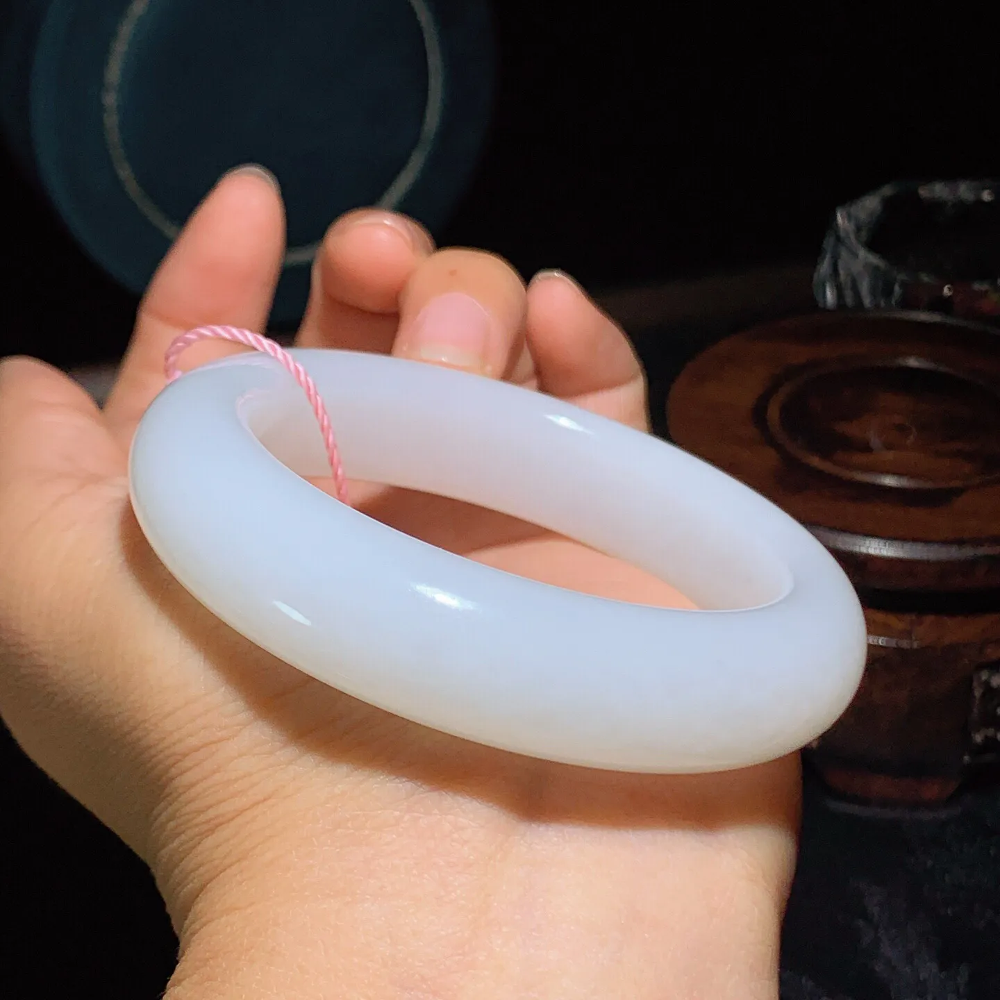 宽版手镯和田白玉羊脂60手镯60圈口宽16无裂无杂特细腻 细腻油润 配戴魅力十足