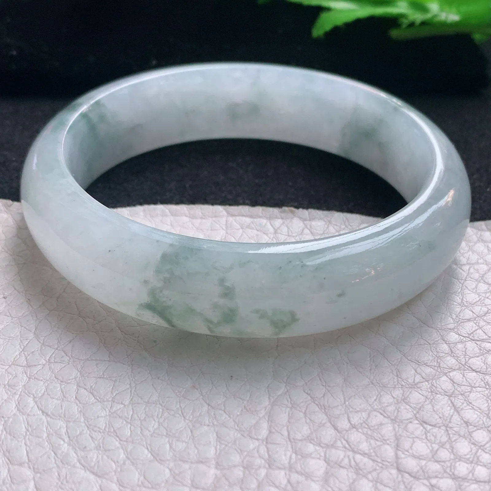 nr实拍58*15.5*8.8轮胎镯 缅甸翡翠a货玉手镯飘逸正圈平安镯宽版玉手环